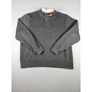 Orvis Men's XXL Signature Quarter 1/4 Zip Snap Fleece Pullover Sweatshirt Gray